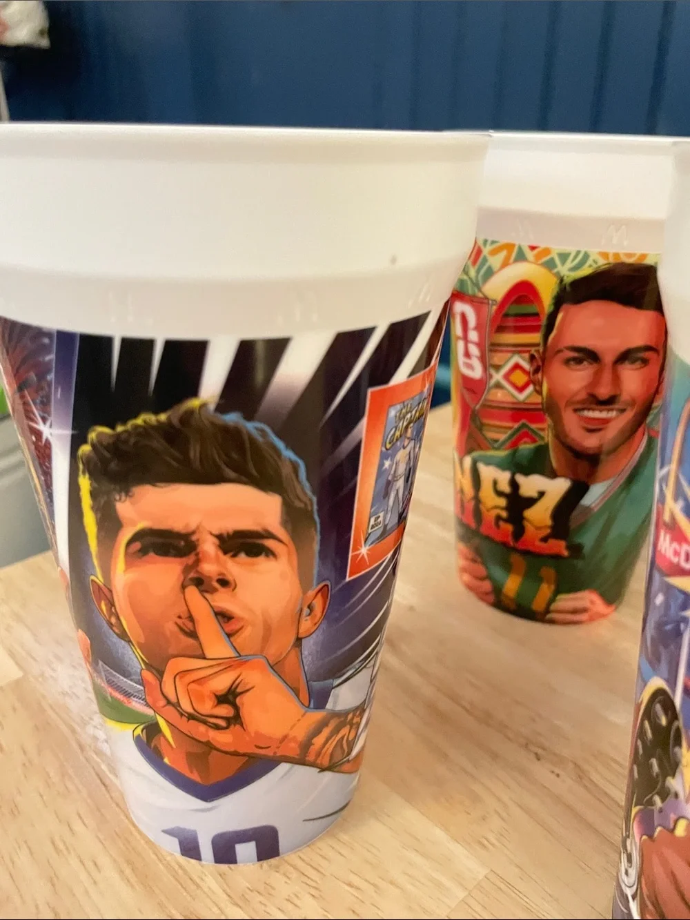 McDonald's FIFA Collectible Cups Lot of 5 New Beckham Son Henry Pulisic Gimenez
